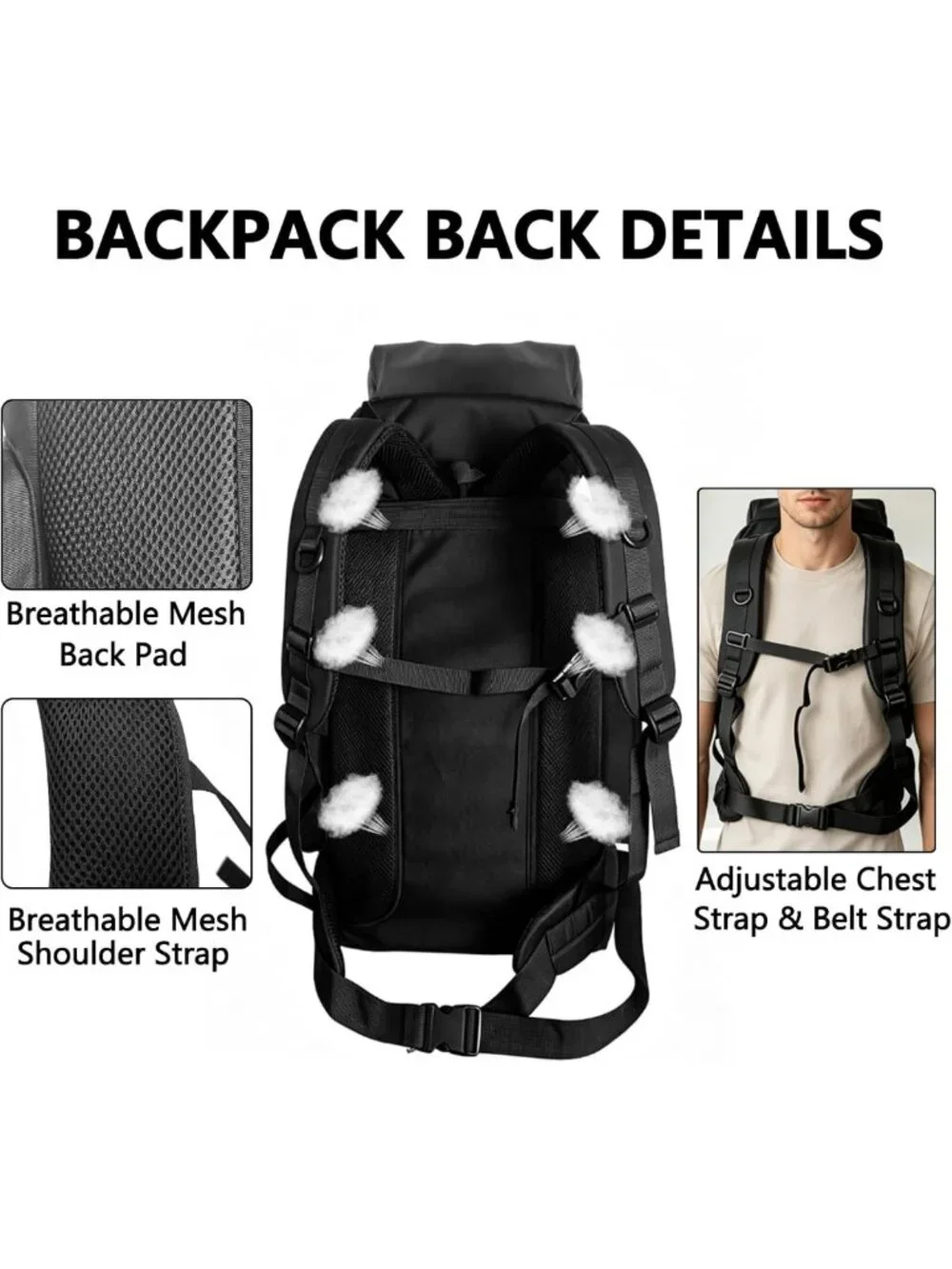 Waterproof 80L/100L Hiking Backpack for Men | Military-Style Camping Rucksack